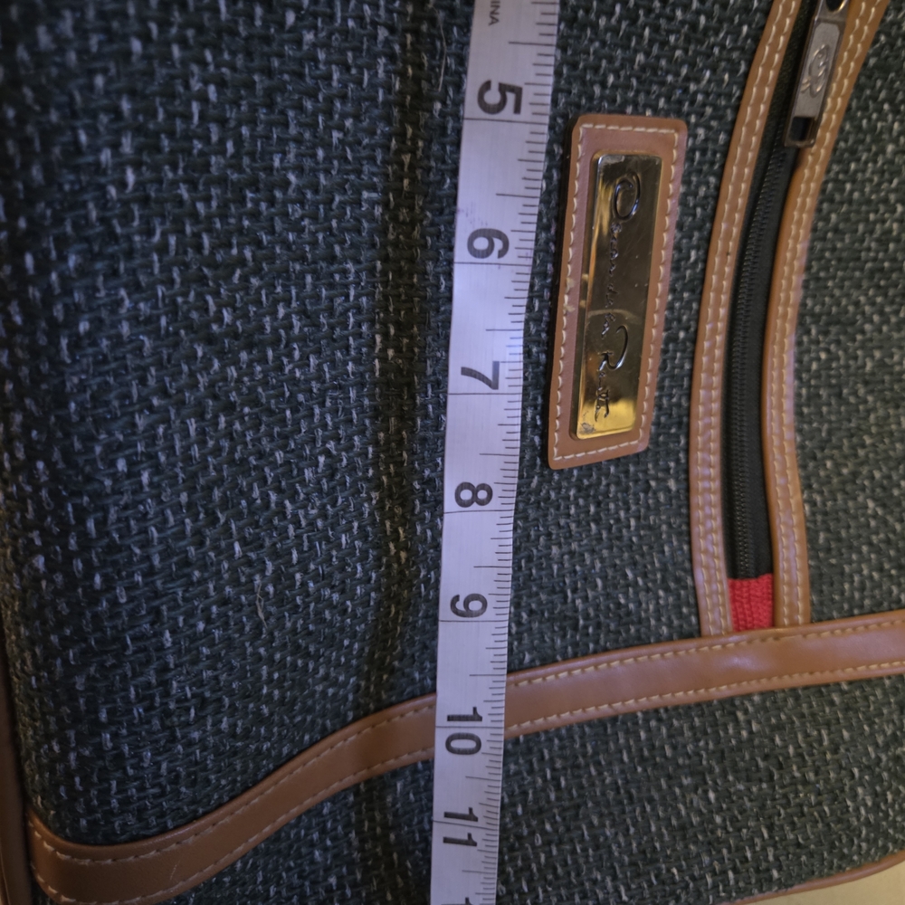 Oscar de la Renta Vintage Tweed Travel Shoulder Bag Carry On Luggage - Picture 16 of 16